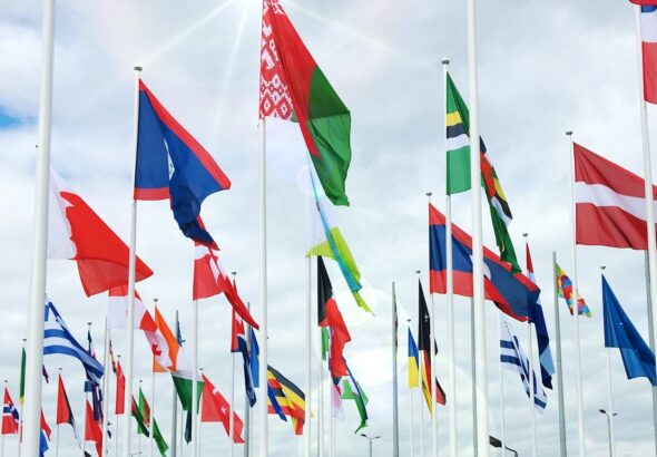 red yellow and green flags