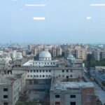 a city with buildings and streets