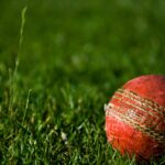 shallow focus photography of red cricket ball