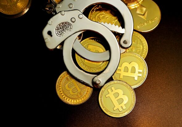 silver and gold round accessory