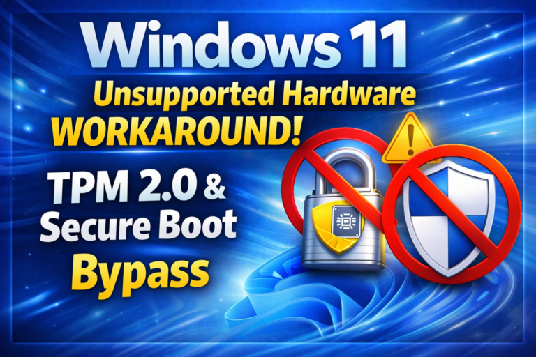Windows 11 Unsupported Hardware Workaround