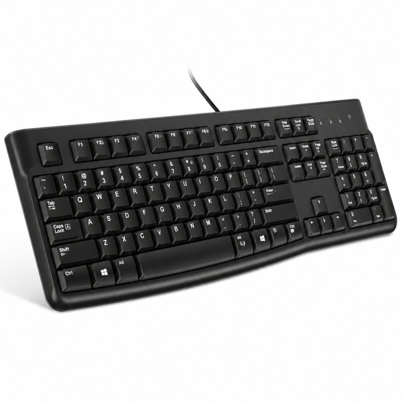 Logitech K120 Wired Keyboard full-size USB keyboard with 3 years warranty