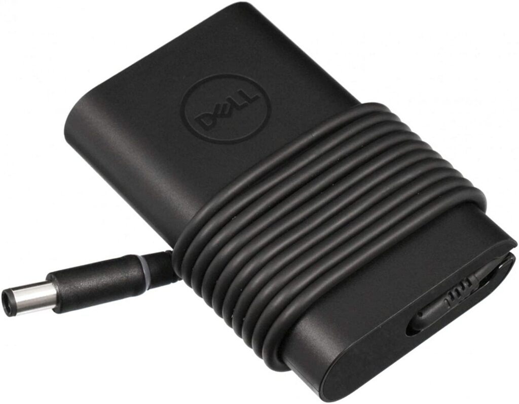Dell Original 65W Laptop Adapter-Black, Big Pin 7.4 MM, 19.5V 3.34A, Warranty 1 Year (Part Code: 6TM1C, H374X, G4X7T, TG2MG, FJ4X5, 3VT2F, M8YYM) Without Power Cord
