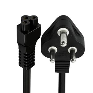 Geonix 1.5 M, 3 Pin Laptop Power Cable/Cord, Universal Replacement for Charger Adapter Power Cord for Laptop, 2 Years Warranty (Black)