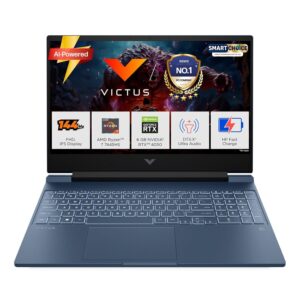 HP Victus Gaming Laptop AMD Ryzen 7 7445HS 15.6″ 144Hz IPS (16GB DDR5, 512GB SSD, 6GB RTX 4050, Win 11, MS Office 2024, Performance Blue, fb3130AX)