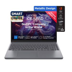 Lenovo IdeaPad Slim 3 Intel Core i5 13420H 15.3″ WUXGA IPS Laptop (24GB DDR5 RAM, 1TB NVMe SSD, Windows 11, MS Office 2024, Arctic Grey, 1.6Kg, 83K100PLIN)