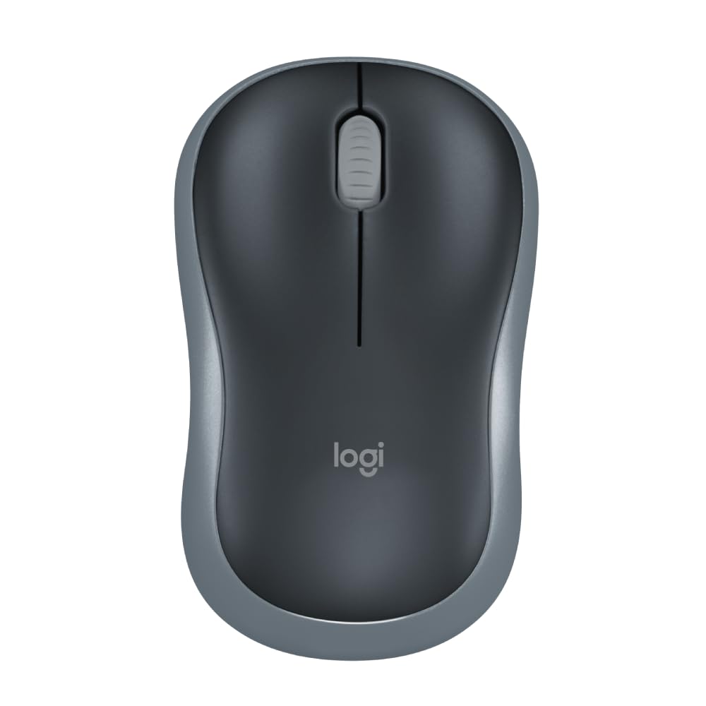 Logitech M186 Wireless Mouse, 2.4GHz with USB Mini Receiver, 1000 DPI Optical Tracking