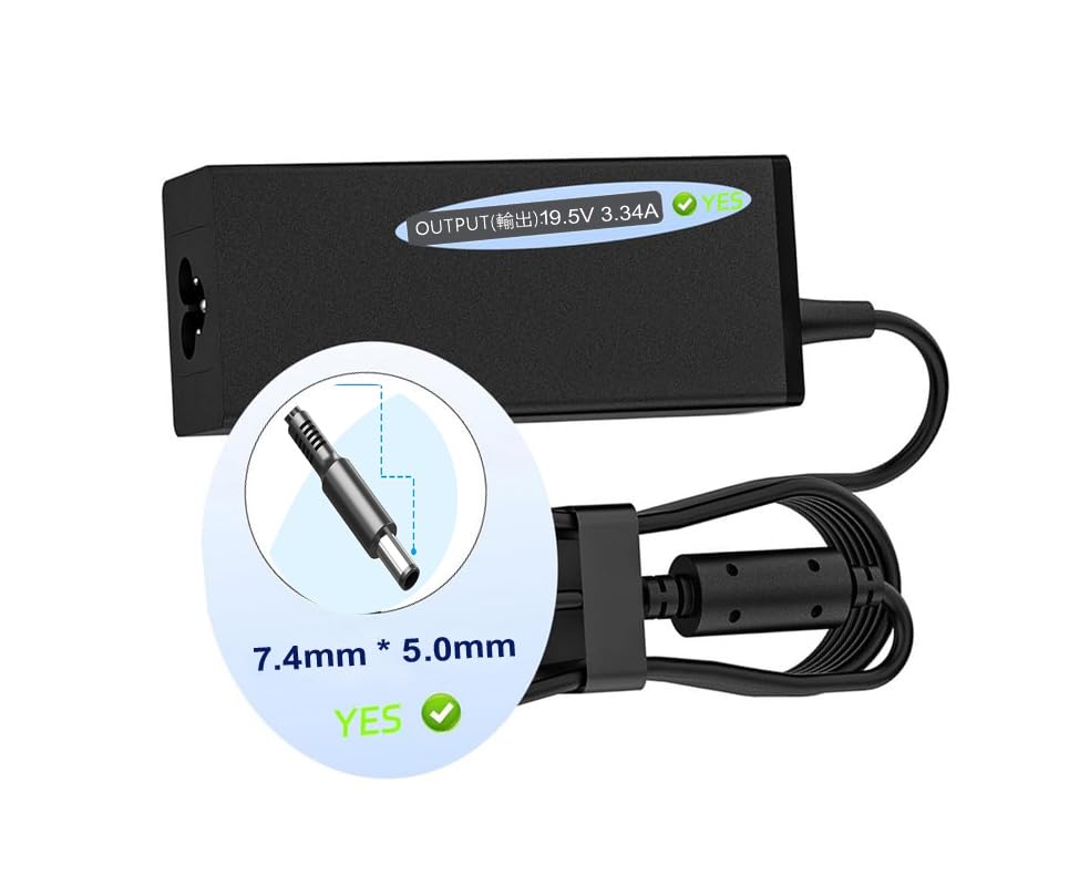 PROCARE Laptop Charging Adapter Compatible for DELL (65W, 4.5 MM Small Pin) with Power Cord/Cable