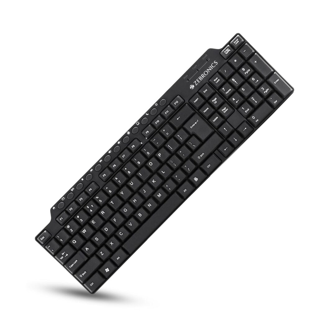 Zebronics ZEB-KM2100 Multimedia USB Keyboard with 114 Keys & 12 Dedicated Multimedia Keys