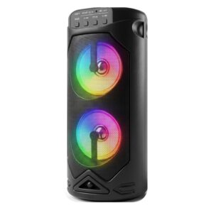 E GATE Thor 303 30W Party Speaker | Dual Driver Deep Bass | Splash Proof | RGB Lights | TWS | BT 5.2 | USB AUX TF FM | Type-C Charging | Portable Bluetooth Speaker for Home Outdoor Party