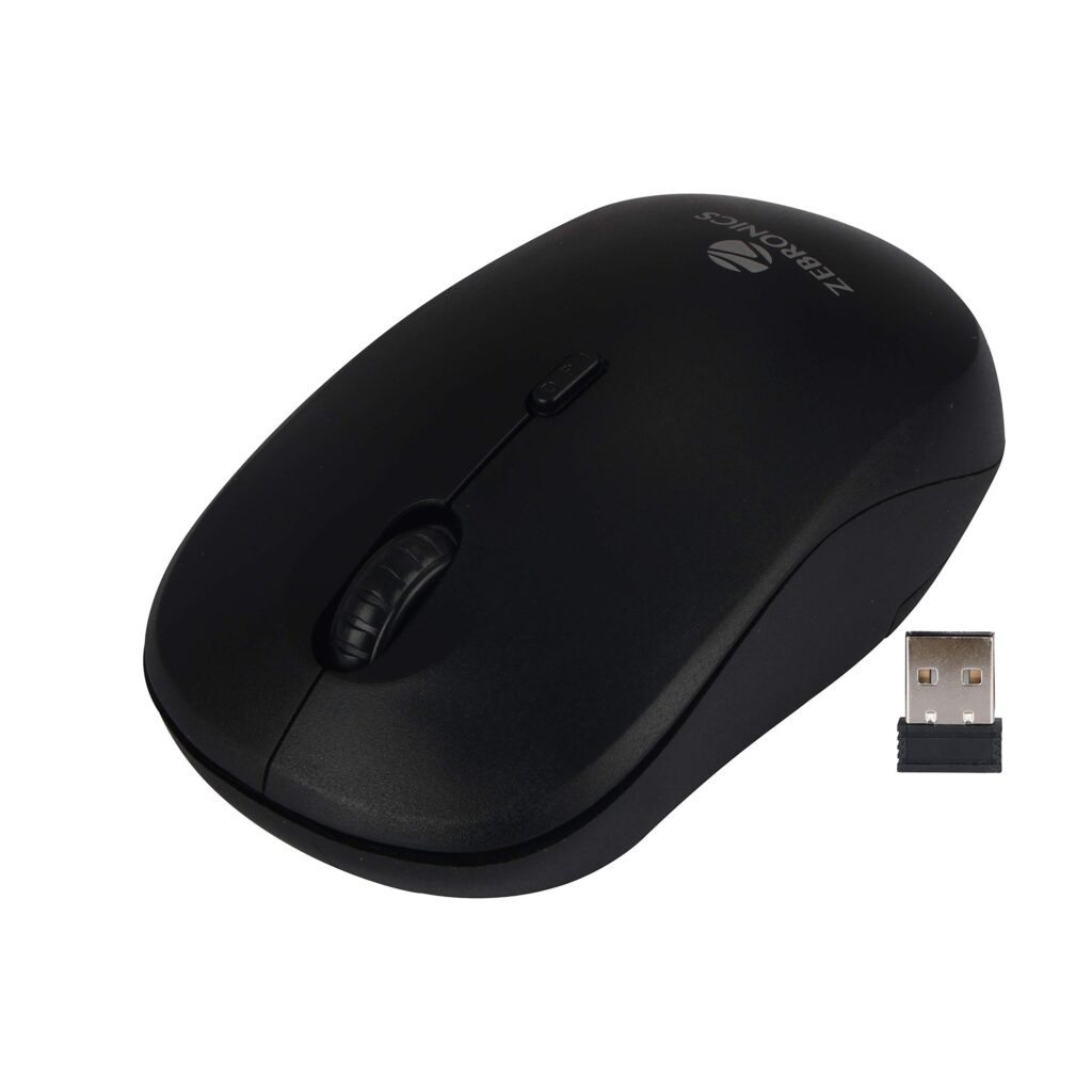 ZEBRONICS Zeb-Bold 2.4GHz Wireless Optical Mouse with High Precision – USB