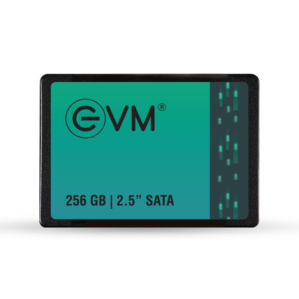 EVM 256GB SSD – 2.5 Inch (6.35 CM) SATA Solid-State Drive – Faster Boot-Up and Load Times with Read Speeds up to 500MB/s & Write Speeds up to 400MB/s – High-Performance Storage with 5 Year Warranty (E