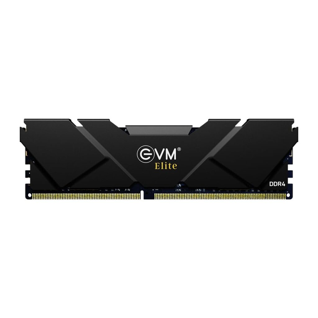 EVM Elite 8GB DDR4 3200MHz Gaming Desktop RAM – Intel XMP & AMD EXPO, Aluminum Heat Sink, CL15, 1.2V Low Voltage, 288-Pin Long-DIMM, 10-Year Warranty (EE8G32DT)