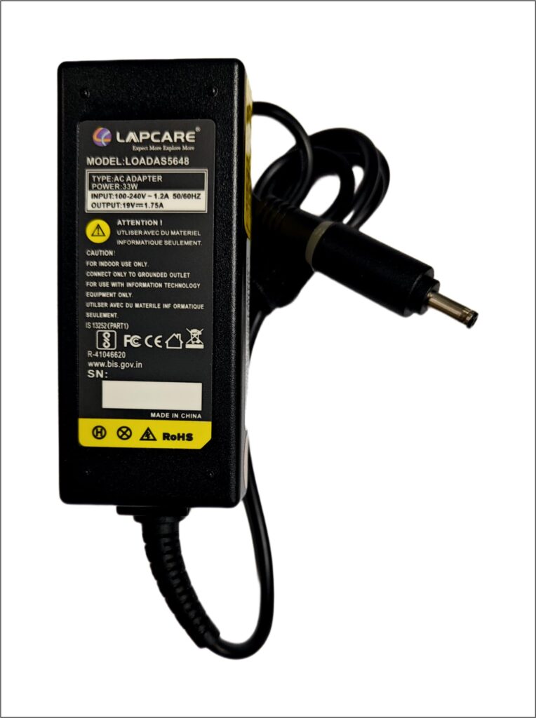 Lapcare Asus 33W Replacement Laptop Charger Adapter Fits for Asus Model Ad890M26 Wall Plug Power Supply with 4.0Mm X 1.35Mm Pin-Black