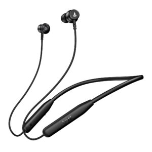 boAt Rockerz 113, 40 Hours Battery, Dual Pair, Fast Charge, ENx Technology, App Support, Magnetic Buds, Bluetooth Neckband, Wireless in Ear Earphones with Mic (Active Black)