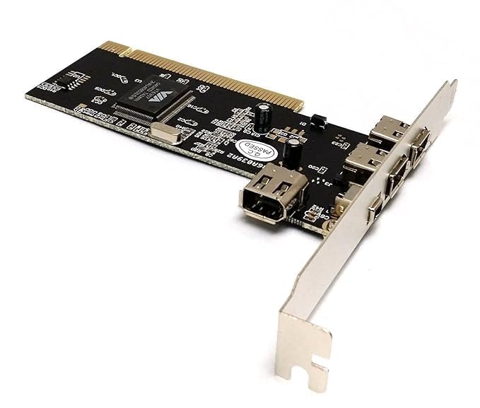 Atevon PCI FireWire 400 Card – 3-Port IEEE 1394a Expansion Adapter for Desktop PC – Video Capture & Audio Device Support – Compatible with Windows 11/10/8/7