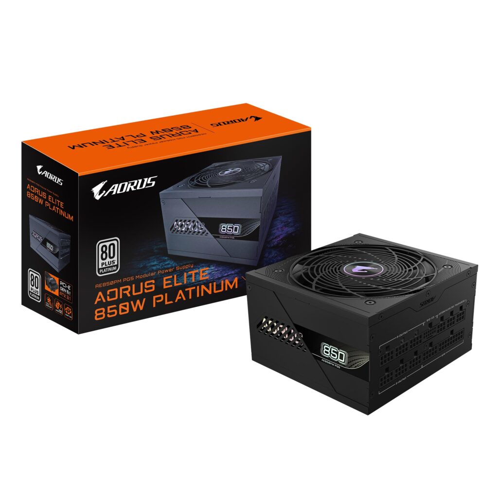 GIGABYTE GP-AE850PM PG5 850W Power Supply | 80 Plus Platinum | Fully Modular | PCIe 5.0 Ready | Japanese Capacitors | Smart Fan | ATX PSU