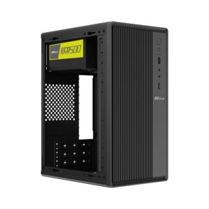 Ant Value VM3P Mid Tower PC Cabinet with ECO500 SMPS | Micro ATX & Mini ITX Support | Built-in 2 USB Ports | Office/Desktop Computer Case | Black