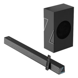 Zebronics Juke Bar 501 Soundbar, 200W RMS, Virtual 5.1, Dual Drivers, 13.33cm Subwoofer, LED Indicator, BT v5.1, TV ARC, USB, AUX, Wall Mountable, Remote Control, Glossy Grill Design