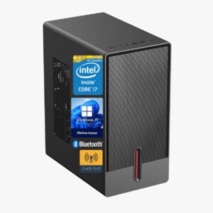 Desktop PC | CPU Core i7 3.60Hz | 16GB RAM | 1024GB NVMe SSD | 5G WiFi & Bluetooth | Type-C Port | Windows 11 Pro Licence & MS Office | GEN4 Computer (VX3-i7GEN4-16GB-1TB-NVMe)