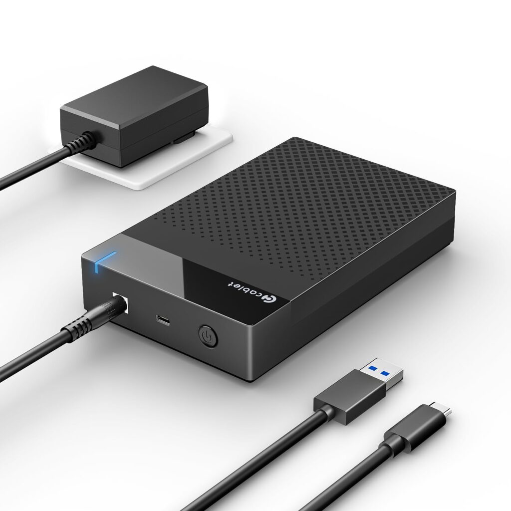 Cablet 3.5 Inch HDD Enclosure, USB 3.1 Type-C 5Gbps External Hard Drive